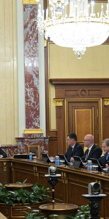 Председатель правительства РФ Михаил Мишустин проводит заседание кабинета министров РФ