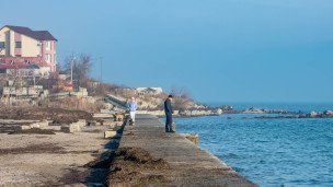 Херсонская область, вид на городской пляж