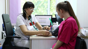 Прием пациентки в поликлинике
