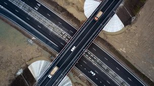 Транспортная развязка вид с воздуха