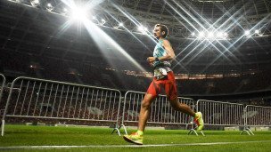 Спортсмен во время забега