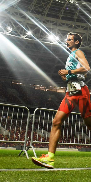 Спортсмен во время забега