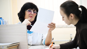 Пациентка на приеме у врача