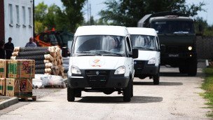 Автомобили с гуманитарной помощью в зону СВО