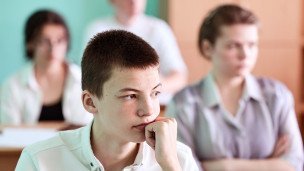 Школьники перед началом ЕГЭ