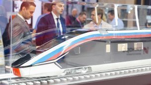 Макет высокоскоростного поезда от компании "Уральские локомотивы"