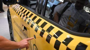 Крупный план такси 