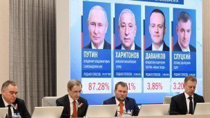 Заседание Центральной избирательной комиссии РФ по итогам голосования на выборах президента РФ
