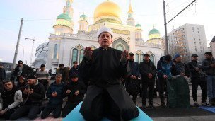 Празднование Ураза-байрама в Москве