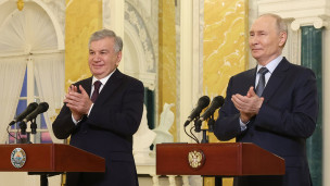 Президент РФ Владимир Путин и президент Узбекистана Шавкат Мирзиеев