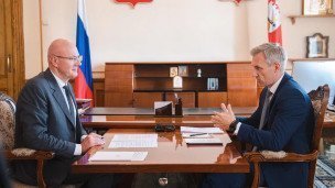Дмитрий Чернышенко на встрече с Василием Анохиным