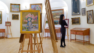 Посетительница музея