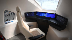 Кабина машиниста сверхскоростного поезда для ВСМ