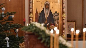 Икона святой Великой княгини Елизаветы Феёдоровны в храме Спаса Нерукотворного Образа