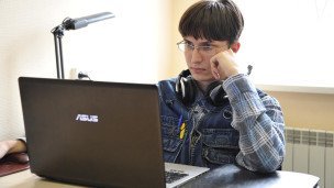 Абитуриент за ноутбуком