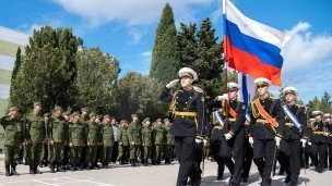 Церемония принятия присяги мобилизованными добровольцами