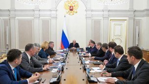 Премьер-министр РФ Михаил Мишустин во время совещания с вице-премьерами РФ 