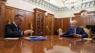 Владимир Путин и Андрей Никитин во время встречи