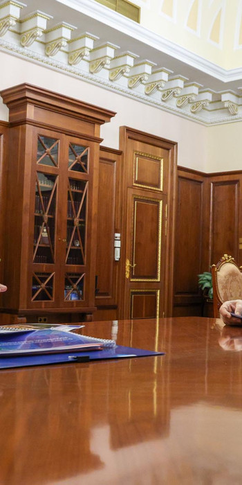 Владимир Путин и Андрей Никитин во время встречи