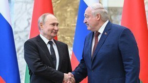 Президент РФ Владимир Путин и президент Белоруссии Александр Лукашенко 