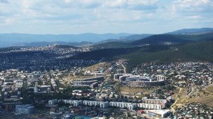 Вид на Улан-Уде с высоты птичьего полета