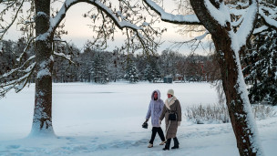 Отдыхающие гуляют в Государственном заповеднике