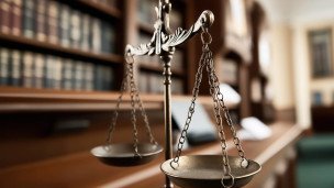 Бронзовые весы правосудия с двумя чашами