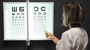 Таблица для проверки остроты зрения