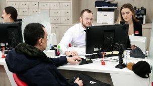 Обслуживание клиента в офисе банка 