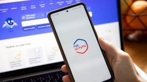 Смартфон с мобильным приложением портала государственных услуг