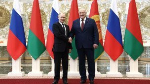 Президент РФ Владимир Путин и президент Белоруссии Александр Лукашенко 