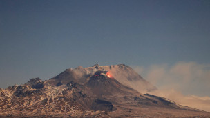 Вулкан Шивелуч за неделю до начала извержения