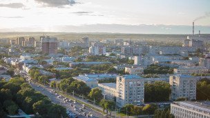 Вид на город Благовещенск в Амурской области