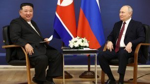 Ким Чен Ын и Владимир Путин 