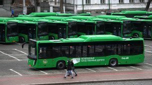 Новые автобусы на автостанции 