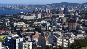 Вид на жилые дома Владивостока