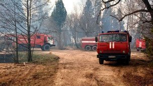Автомобили пожарно-спасательные на месте тушения
