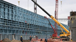 Рабочие на строительной площадке