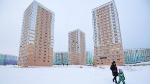 Новостройки в зимнее время года