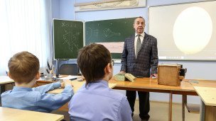 В школьном классе во время занятий