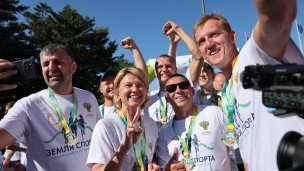 Оксана Лут на спортивном марафоне