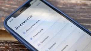 Приложение Госуслуги на экране Айфона