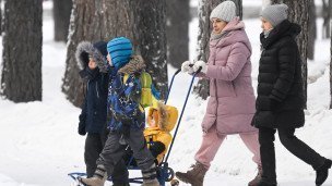 Женщины с детьми в парке
