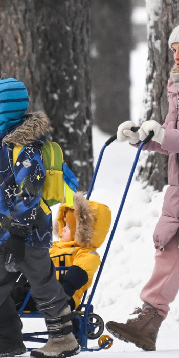 Женщины с детьми в парке