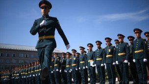 Выпуск молодых офицеров из военного института