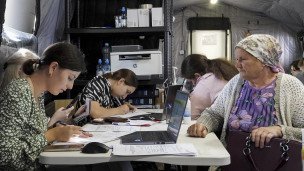 Эвакуированные жители Курской области