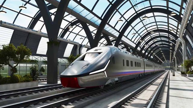 визуализация высокоскоростного поезда