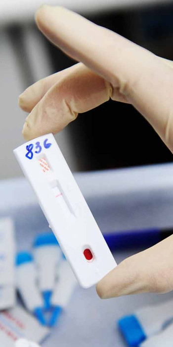 экспресс-тест на ВИЧ и СПИД с отрицательным результатом