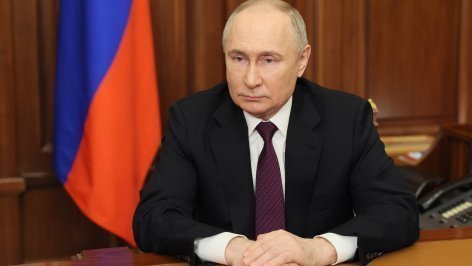 Президент РФ Владимир Путин выступает с обращением к гражданам