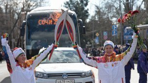 Факелоносцы олимпийского огня 